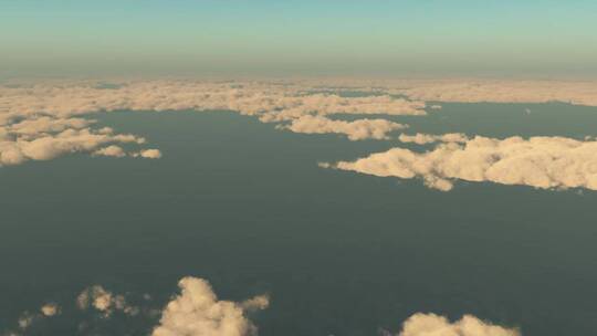 在云层之上飞向3D天空视频素材模板下载