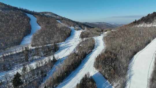 冬季 滑雪场 航拍-8