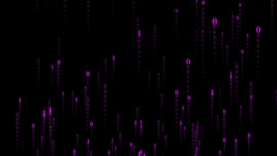 数字紫色粒子上升带通道4K素材