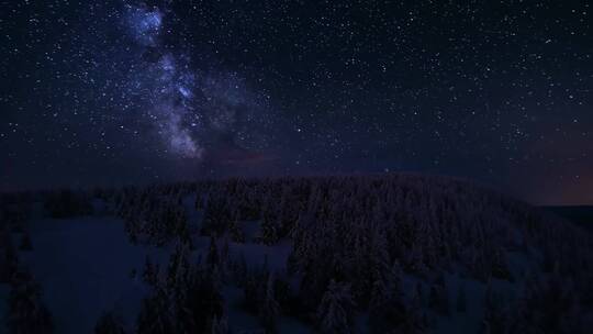 4K夜空极光星空北极南极冬夜冬季视频素材模板下载
