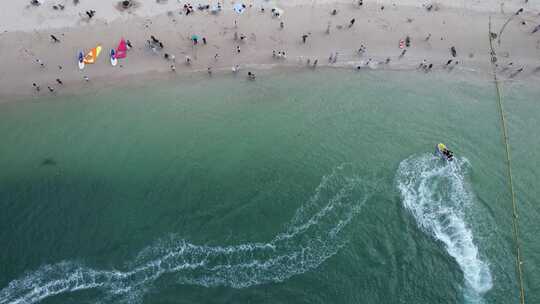 4k-大鹏半岛游艇 出海 航行 浪花