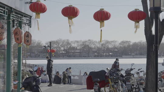 北京冬天空镜  北方下雪