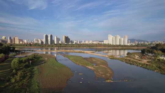 吉林市城市建筑风光航拍