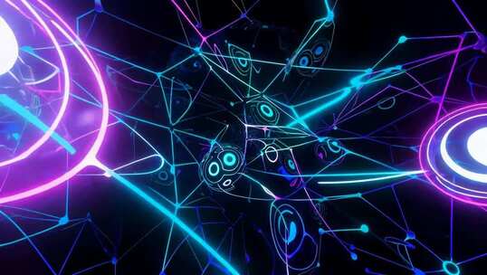 霓虹科技感线条光效素材