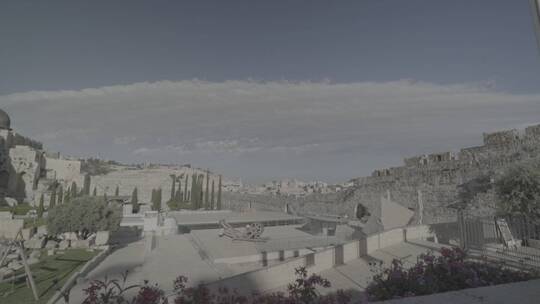 以色列耶路撒冷古城全景