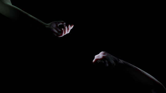 黑暗中的两只手视频素材模板下载