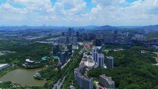 广州黄埔开发区科学城萝岗航拍空镜