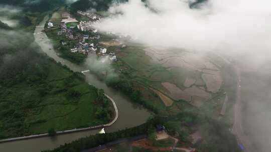 国风古建筑烟雨江南意境实拍镜头