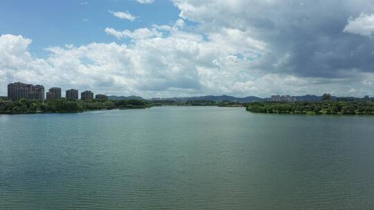 东莞松山湖风景区航拍