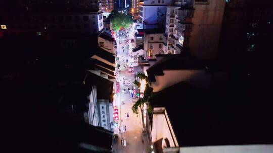 长沙太平老街坡子街夜景航拍合集