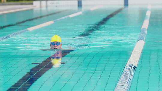 游泳馆 健身 游泳 训练 游泳池 运动员视频素材模板下载
