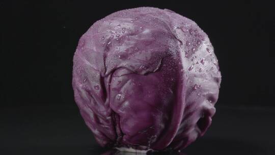 紫甘蓝营养健康蔬菜微距拍摄LOG