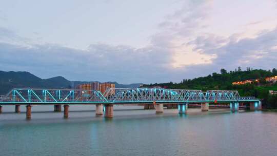 高清实拍四川广元城市夜景