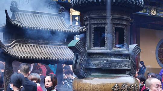 浙江普陀山法雨寺禅院建筑视频