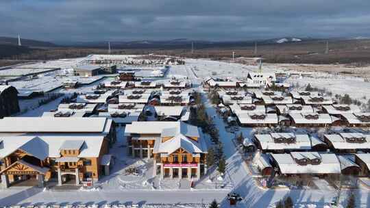 内蒙古敖鲁古雅鄂温克族乡雪景视频素材模板下载
