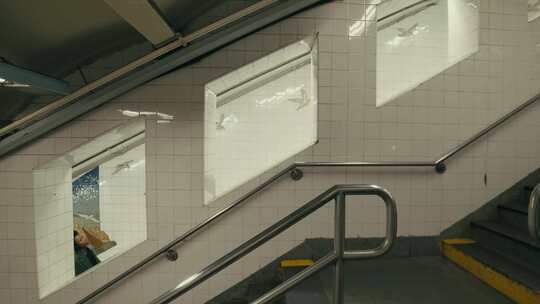 女人，纽约，地铁，地下