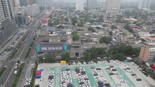 航拍河北邯郸回车巷历史文化街区