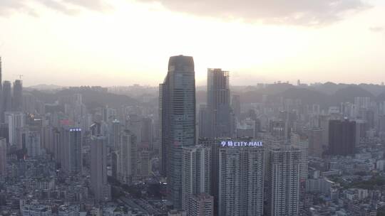 航拍贵州贵州市区｜日落旁晚｜高楼建筑夜景