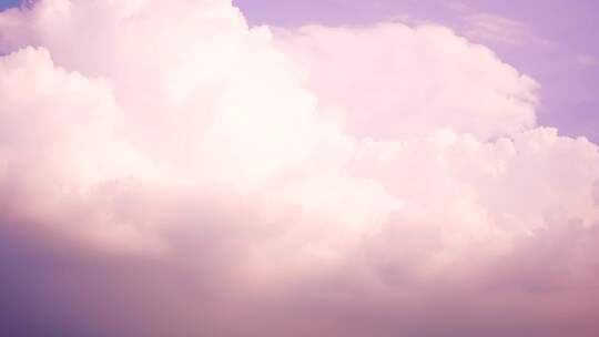 粉色浪漫云朵延时天空彩色云朵唯美梦幻晚霞