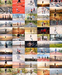 跑步奔跑马拉松慢跑晨跑健身锻炼运动健康高清在线视频素材下载