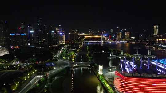 广州珠江新城航拍视频素材模板下载