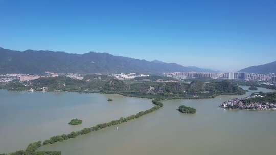 广东肇庆星湖5A景区航拍