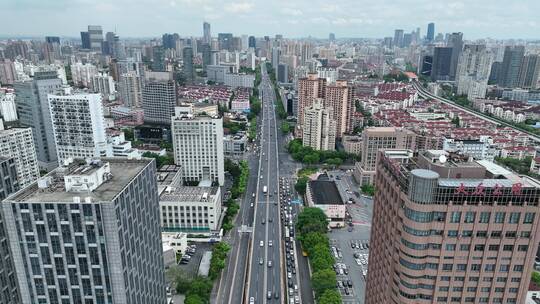 徐汇区漕溪北路航拍空镜