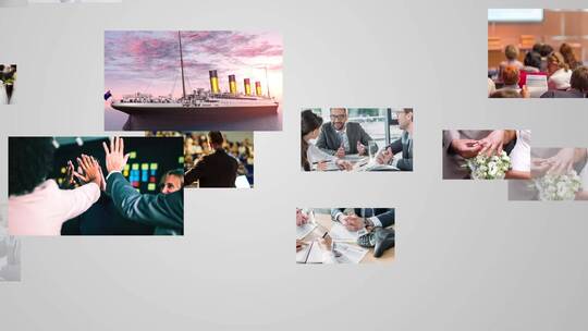 企业图片标志科技感光线汇聚成企业logo