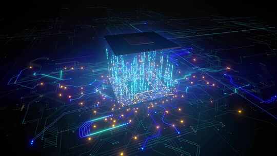 科技未来芯片三维渲染产品介绍视频素材模板下载