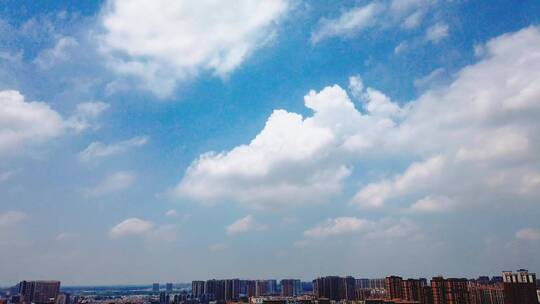 安徽省蚌埠市城市蓝天白云延时摄影