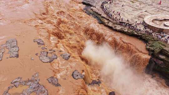 【4K】黄河壶口瀑布自然景观航拍