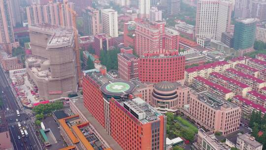上海中山医院航拍视频素材模板下载