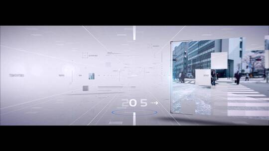 简洁大气三维企业科技时间线片头展示