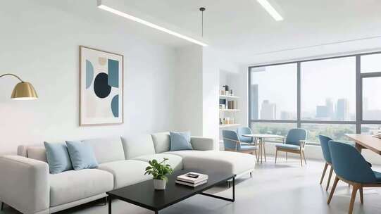 现代简约风格室内客厅素材