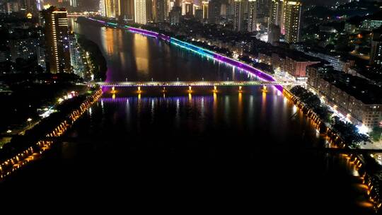 泉州夜景航拍晋江夜景安溪夜景唯美城市夜景