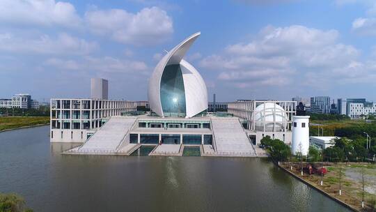 航拍上海航海博物馆