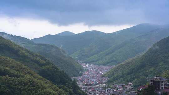 云雾山村风景延时