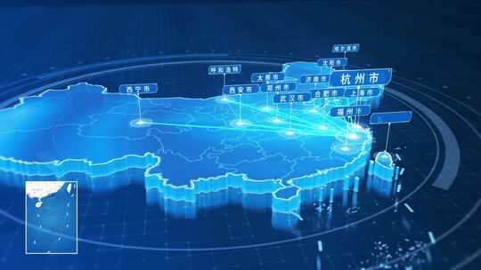 杭州辐射全国地图