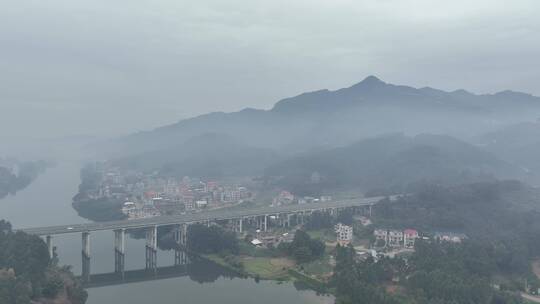 雨后农村最美生态乡村振兴农村自然山水风景