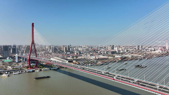 上海杨浦大桥视频素材模板下载