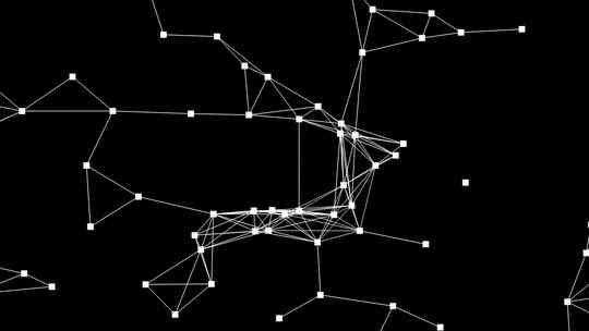 网络、单色、几何形状、信息图形