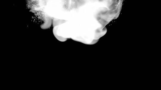4k魔法白色烟雾特效动画视频素材-Alpha43