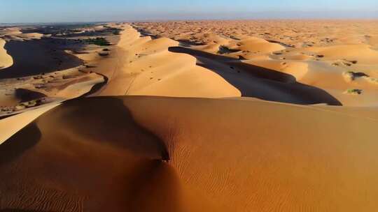 广袤沙漠沙丘全景