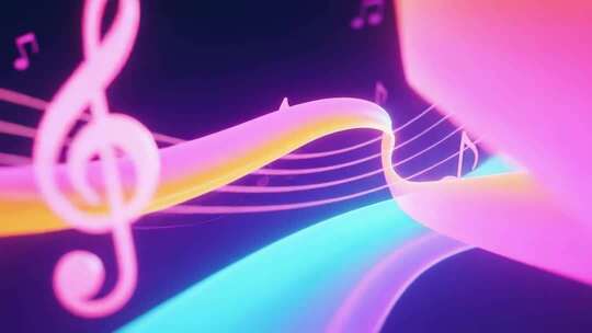 彩色音符音乐元素素材
