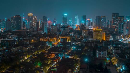 宽窄巷子夜景_成都夜景_夜景固定延时