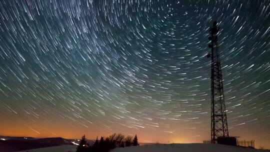 天空中星星的时间流逝