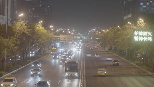 城市夜景 夜景车流