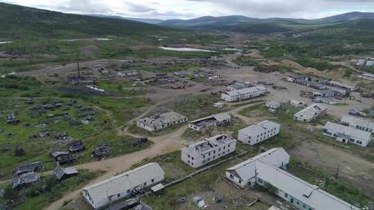 楚科奇废弃村庄的鸟瞰图。29