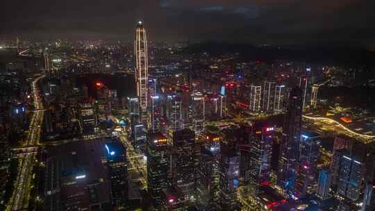 深圳CBD夜景 地标建筑平安大厦