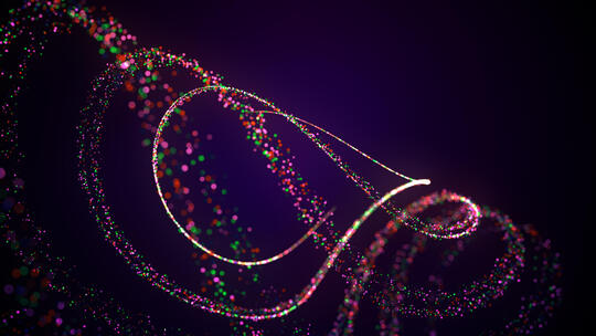 唯美抽象粒子线条螺旋运动特效4KAE工程